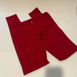 LULULEMON long exercise pants - Size 6 - Red - Women's